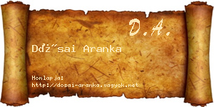 Dósai Aranka névjegykártya
