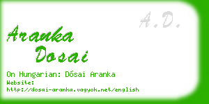 aranka dosai business card