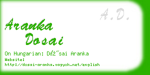 aranka dosai business card